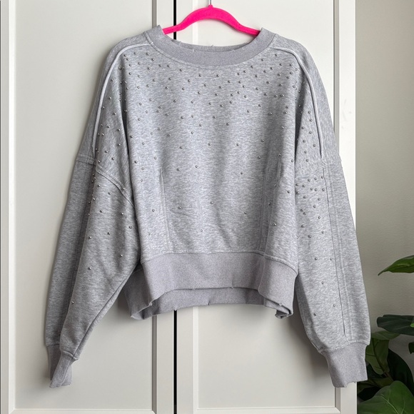 Free People Gaia Studded Sweatshirt, XS - Picture 3 of 5